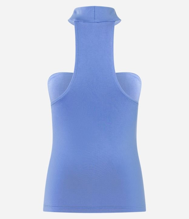 Blusa Sin Manga en Microfibra con Escote Recto y Cuello 5
