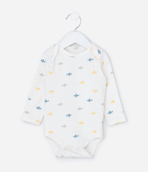 Body Infantil con Estampa de Aviones - Talle 0 a 18 meses
