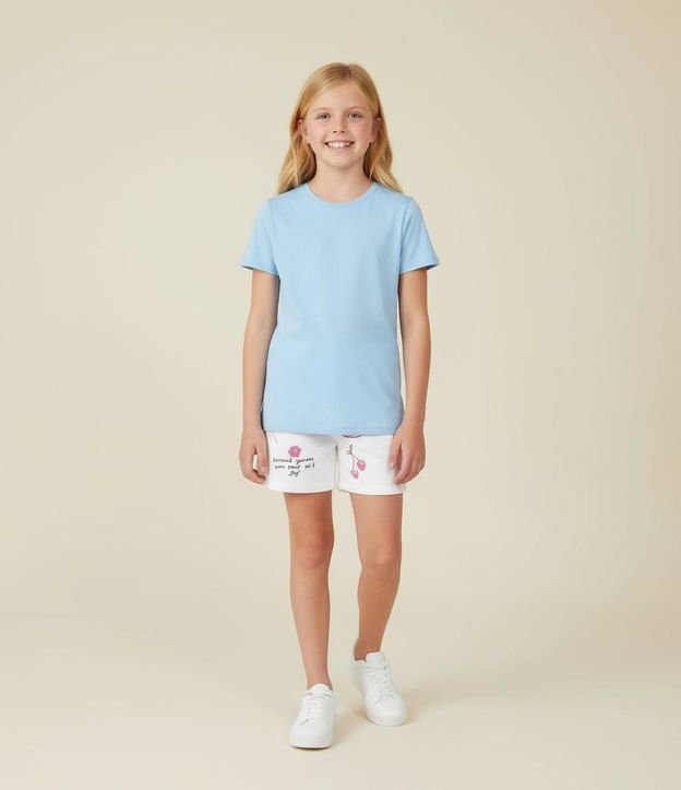 Short Regular Infantil con Estampa de Ícones Sweet Doodles - Talle 5 a 14 años