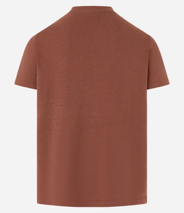 Remera Regular en Algodón con Estampa Bordada de Follaje 6
