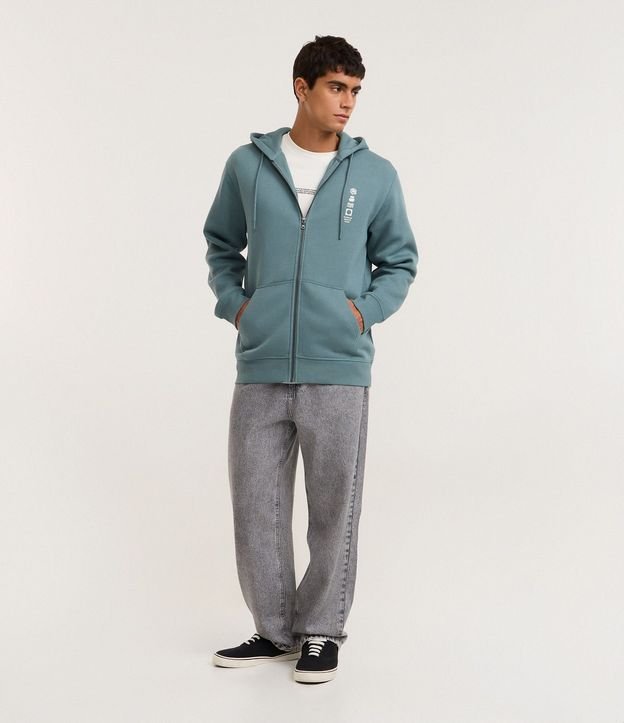 Saco en Algodón con Estampa Lettering y Capucha 2