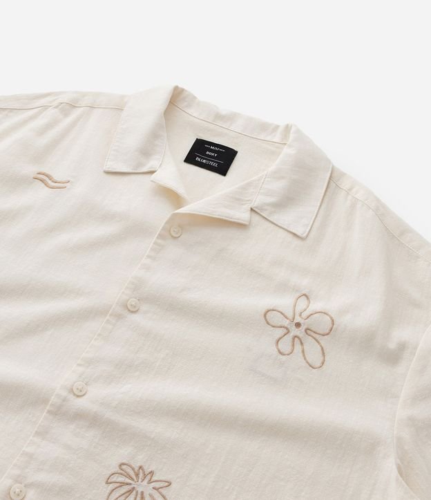 Camisa Boxy en Tricolina con Estampa Bordado de Verano 10