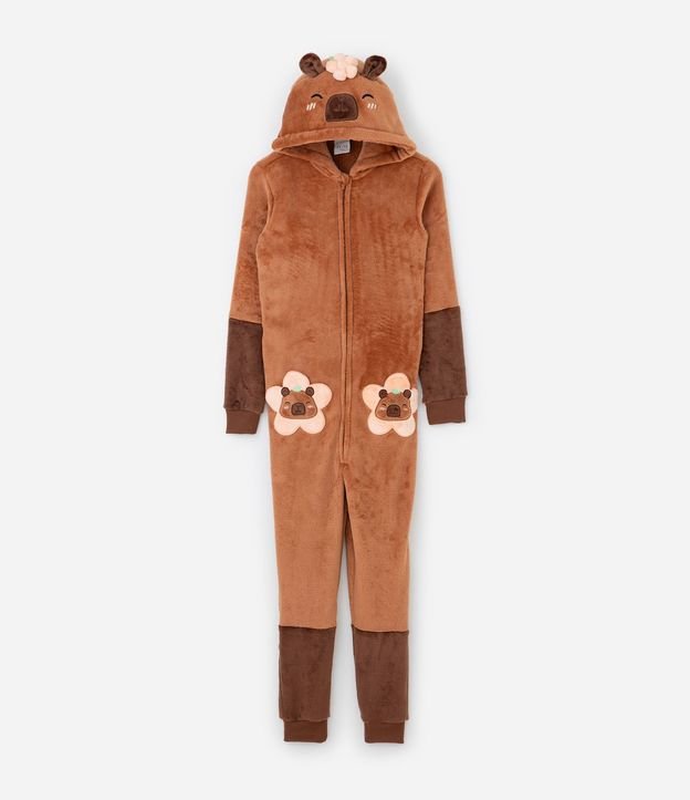 Pijama Infantil Jumper con Capucha de Carpincho – Talle 4 a 14 años 2