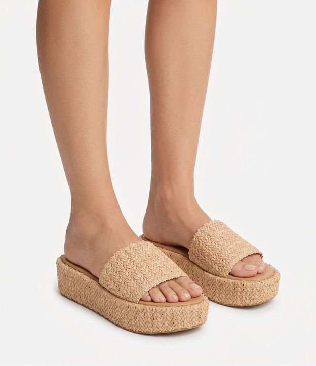 Sandalia Flatform con Superficie Trenzada 2