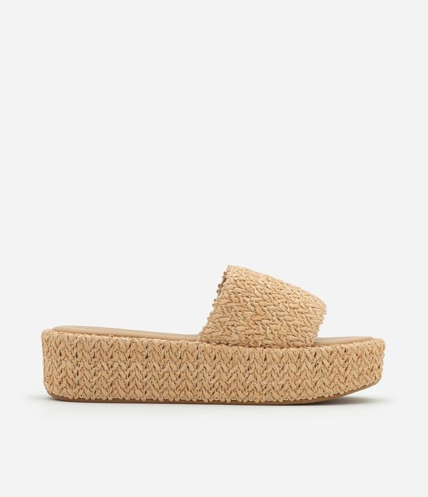 Sandalia Flatform con Superficie Trenzada