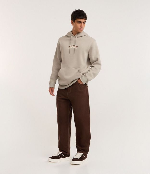 Saco Comfort en Algodón con Felpa y Estampa Lettering Montaña 2