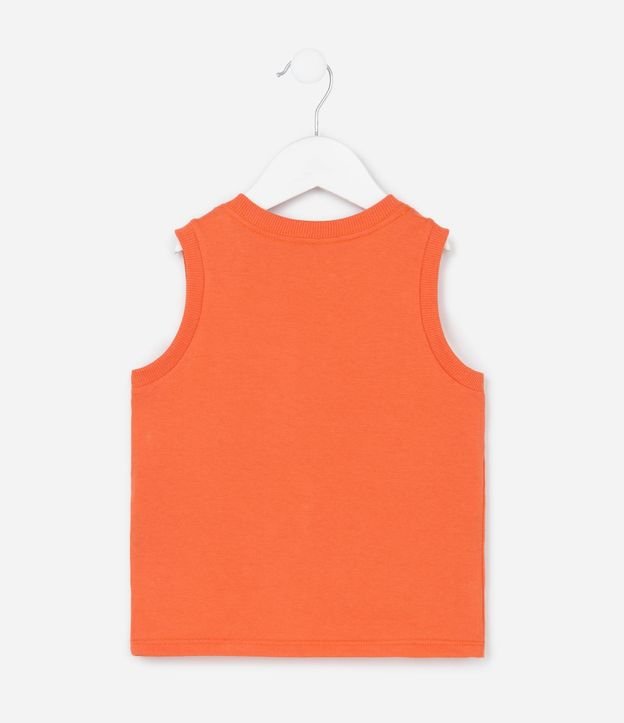 Remera Musculosa Infantil con Pequeño Bolsillo Estampado de Trator Tam - 1 a 6 años 3