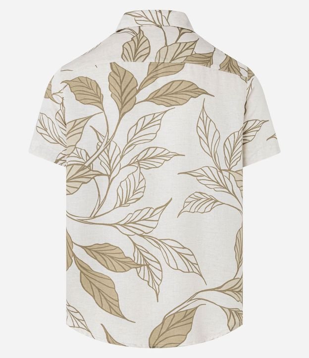 Camisa Regular en Algodón con Estampa de Follajes 6