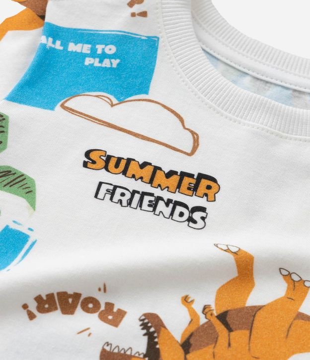 Remera Infantil con Estampa de Dinosaurios  - Talle 1 a 6 años 8
