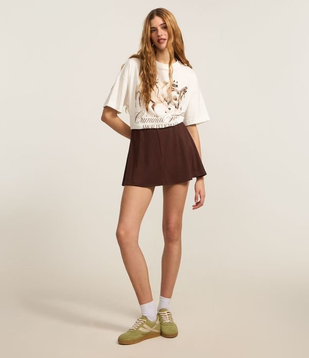 Short Pollera en Ponto Roma con Recortes