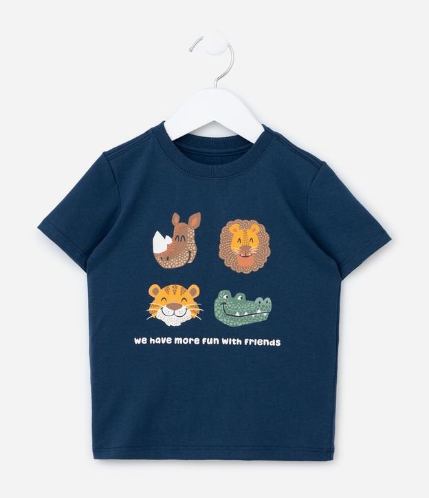 Remera Infantil con Estampa Animalitos en Relieve - 1 a 6 años 2