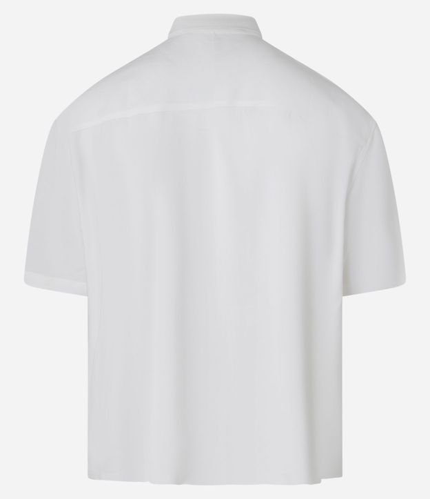 Camisa Oversized Texturizado con Lettering Bordado en el Pecho 5