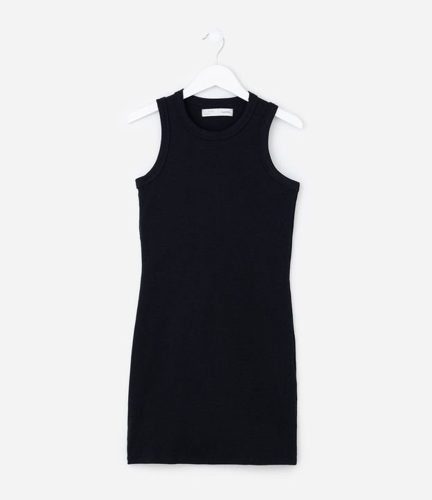 Vestido Musculosa Infantil con Sisa Americana Canelado - Talle 5 a 14 años 2