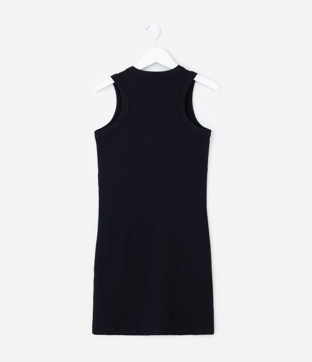 Vestido Musculosa Infantil con Sisa Americana Canelado - Talle 5 a 14 años 3