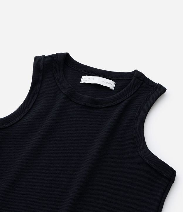 Vestido Musculosa Infantil con Sisa Americana Canelado - Talle 5 a 14 años 5