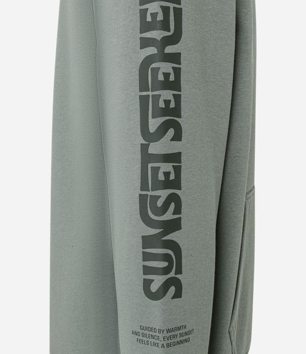 Saco Comfort en Algodón con Felpa Bolsillo Canguro y Estampado Lettering 7