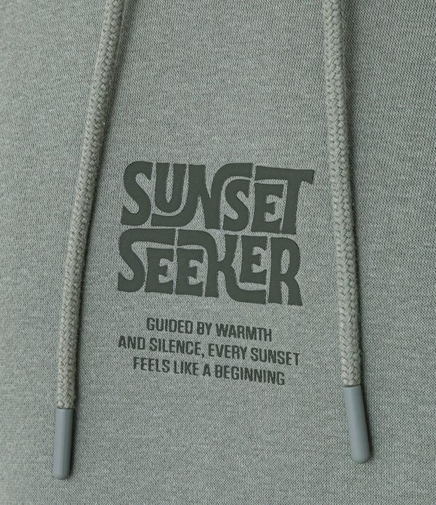 Saco Comfort en Algodón con Felpa Bolsillo Canguro y Estampado Lettering 8