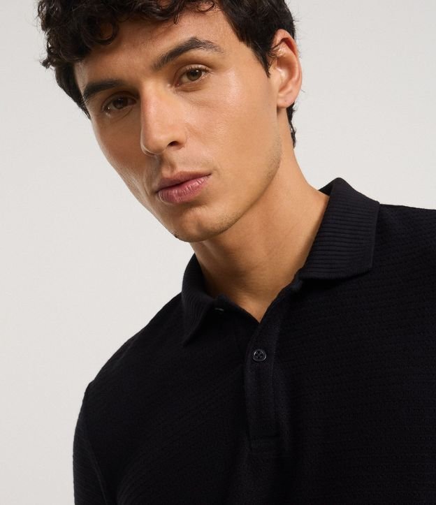 Camisa Polo Regular en Algodón Texturizada 3