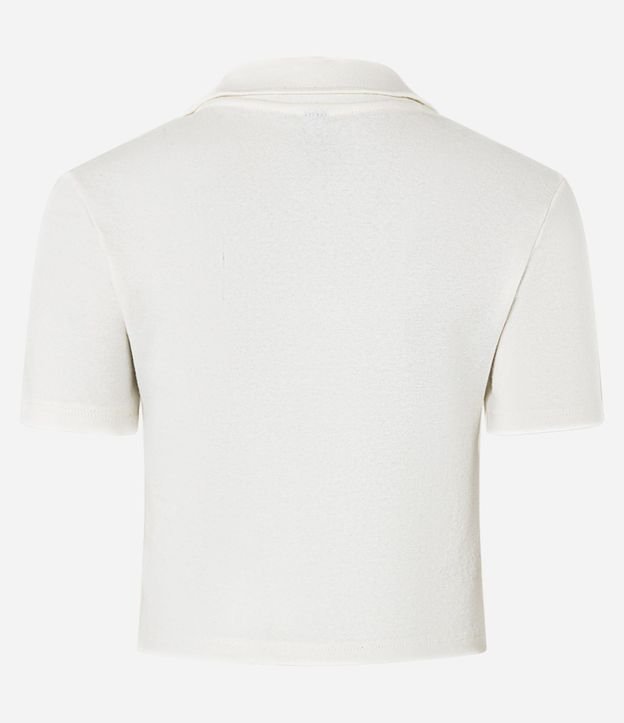 Blusa en Rib con Cuello Polo y Manga Corta 7