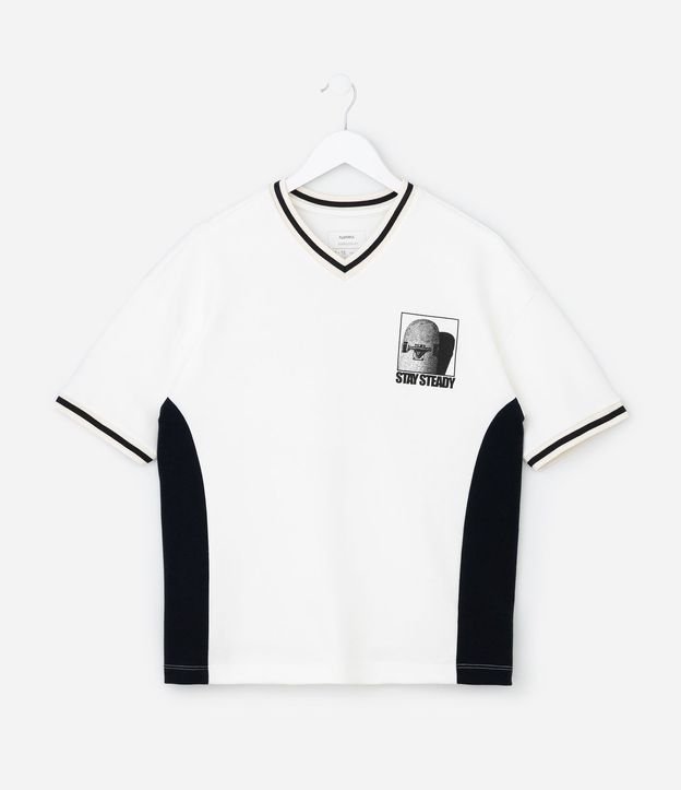 Remera Infantil con Estampa y Lettering Stay Steady - Talle 5 a 14 años 2