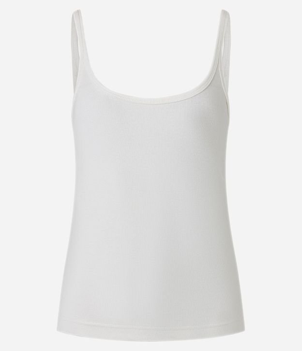 Blusa Acanalada en Rib con Escote U y Bretel Fino 5