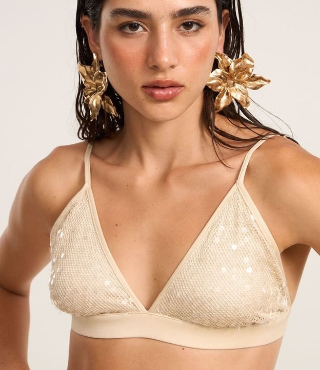 Blusa Top Cropped con Tela y Lentejuela 6