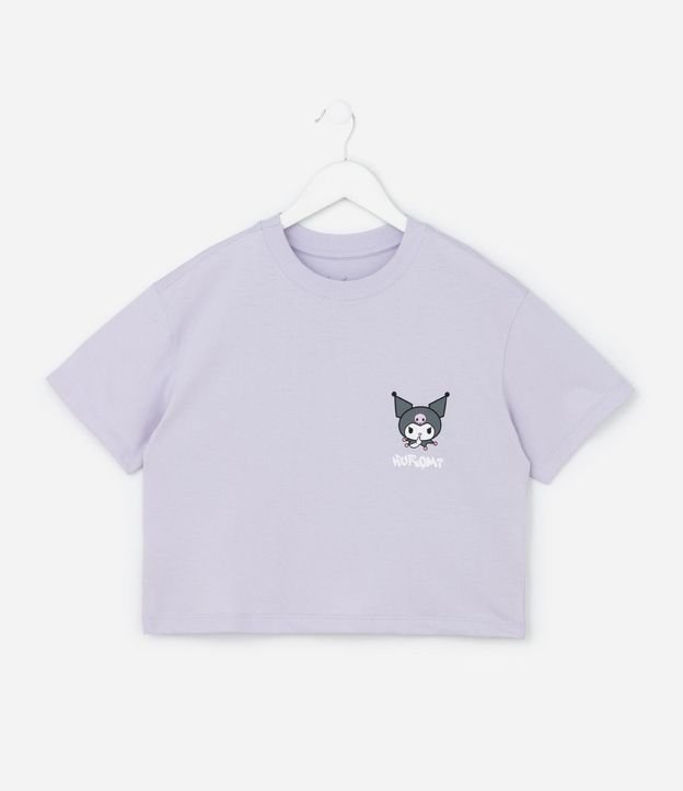 Remera Relaxed Infantil con Estampa Moods Kuromi - Talle 6 a 14 años