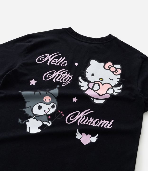 Remera Relaxed Infantil con Estampa y Lettering Hello Kitty y Kuromi - Talle 5 a 14 años 7