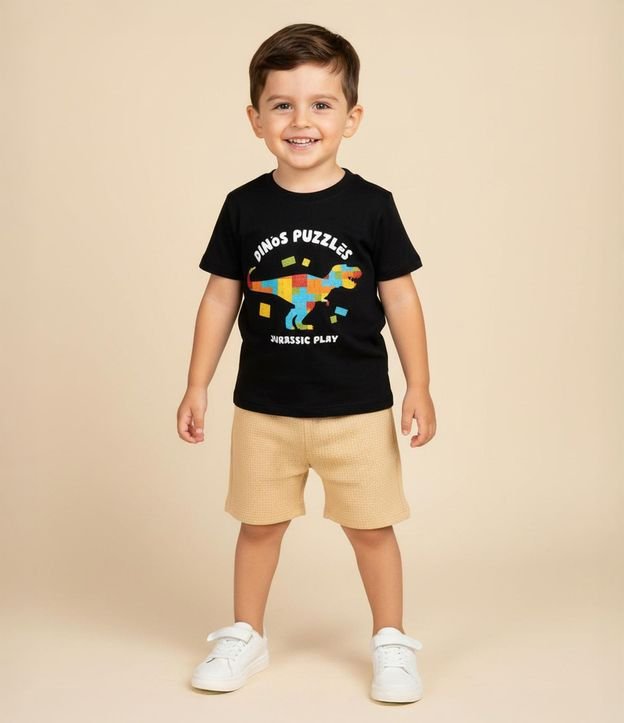 Remera Infantil con Estampa Dino Bloques de Montar - Talle 1 a 6 años 2