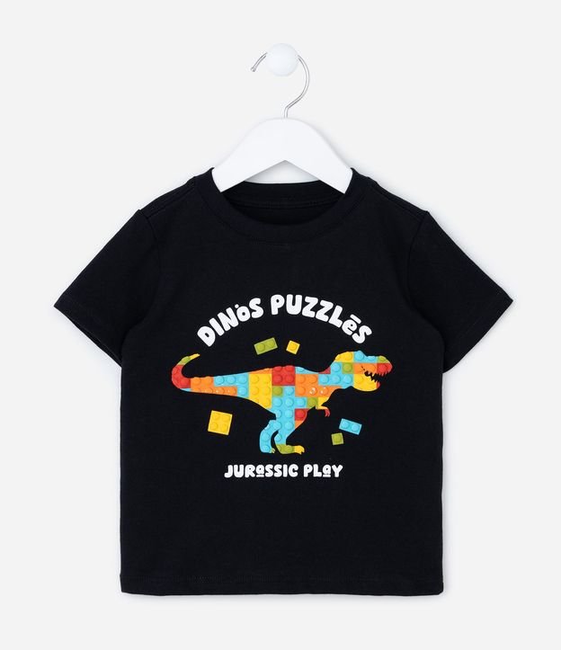 Remera Infantil con Estampa Dino Bloques de Montar - Talle 1 a 6 años 3