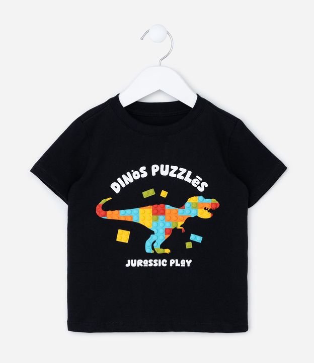 Remera Infantil con Estampa Dino Bloques de Montar - Talle 1 a 6 años 4
