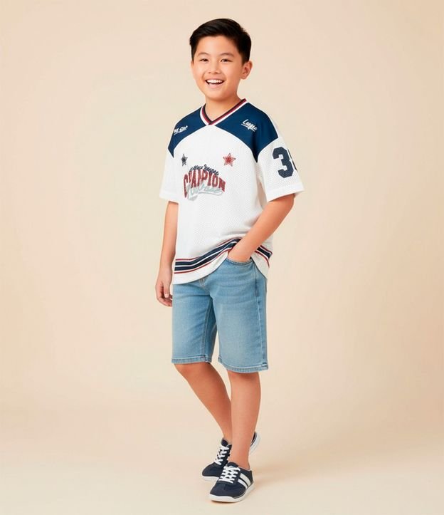 Remera Deportiva Infantil con Estampa Futebol Americano - Talle 5 a 14 años 1