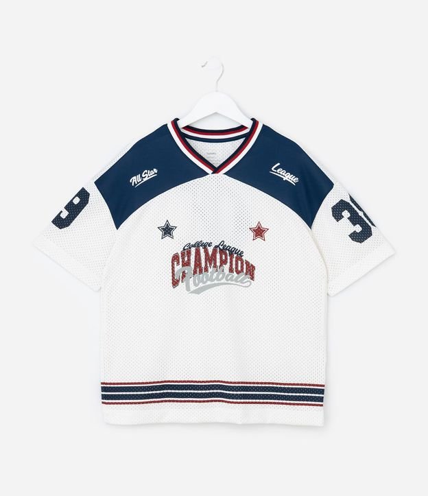 Remera Deportiva Infantil con Estampa Futebol Americano - Talle 5 a 14 años 2