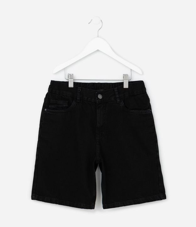 Bermuda Recta Infantil en Jeans con Cintura Elástica - Talle 5 a 14 años 2