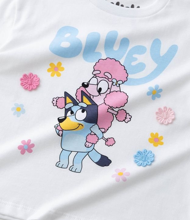 Remera Infantil Relaxed con Flores Aplicadas Bluey y Coco - Talle 1 a 6 años 6