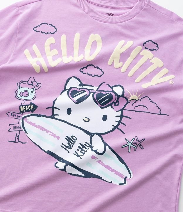 Remera Relaxed  Infantil con Estampa Hello kitty Surfista - Talle 5 a 14 años 6