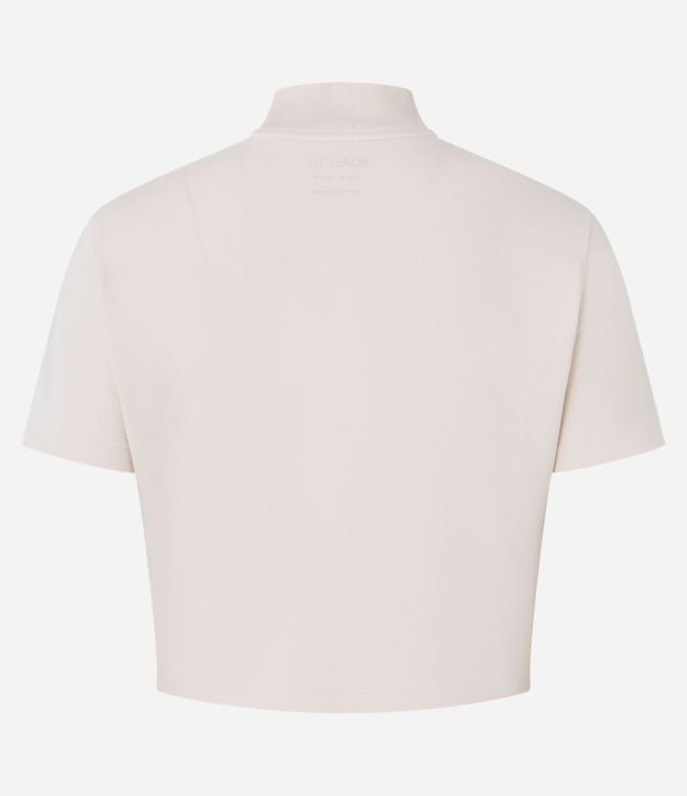 Blusa T-Shirt Cropped en Algodón con Cuello Alto 6