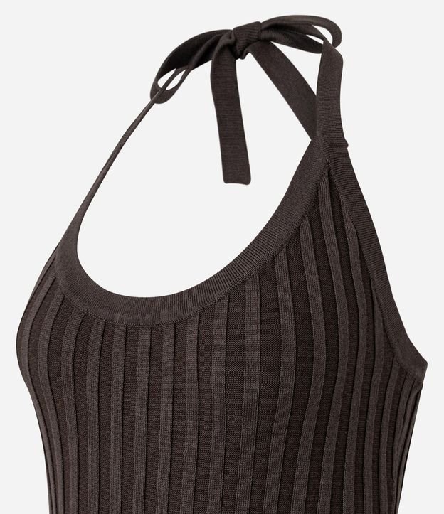 Vestido Evase con Frente Única en Viscosa con Efecto Punto Texturizado 7