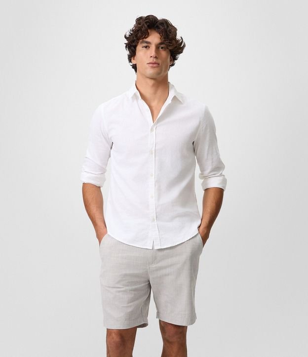 Bermuda en Oxford con Cintura Ajustable