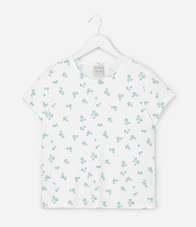 Pijama Infantil corto Peach Touch con Estampa Floral- Talle 5 al 14 2