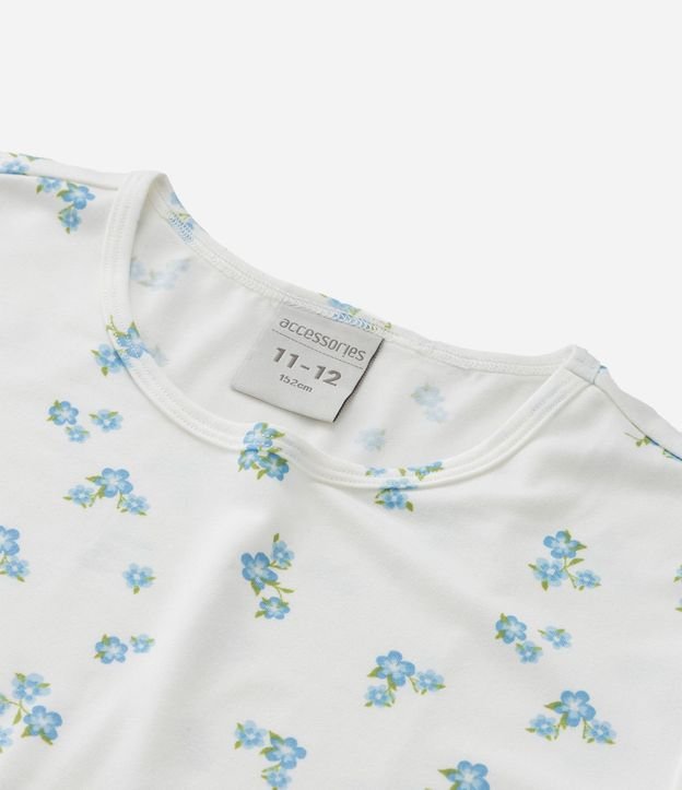 Pijama Infantil corto Peach Touch con Estampa Floral- Talle 5 al 14 6
