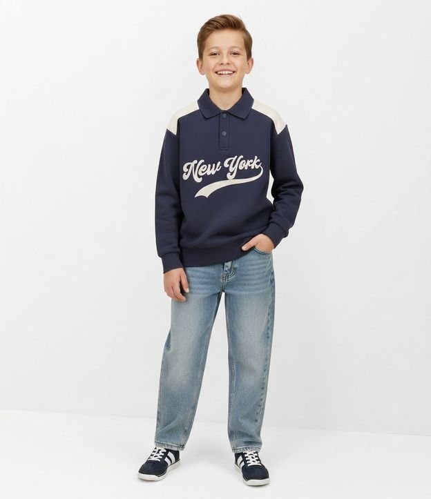 Pantalón Baggy Infantil en Jeans - Talle 5 a 14 años