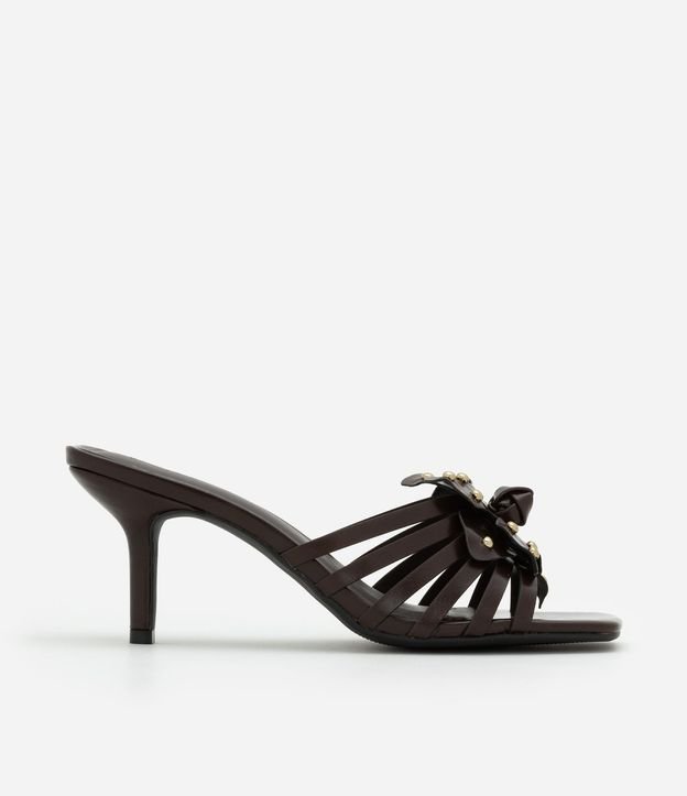 Sandalia Mule con Flor y Strass 1