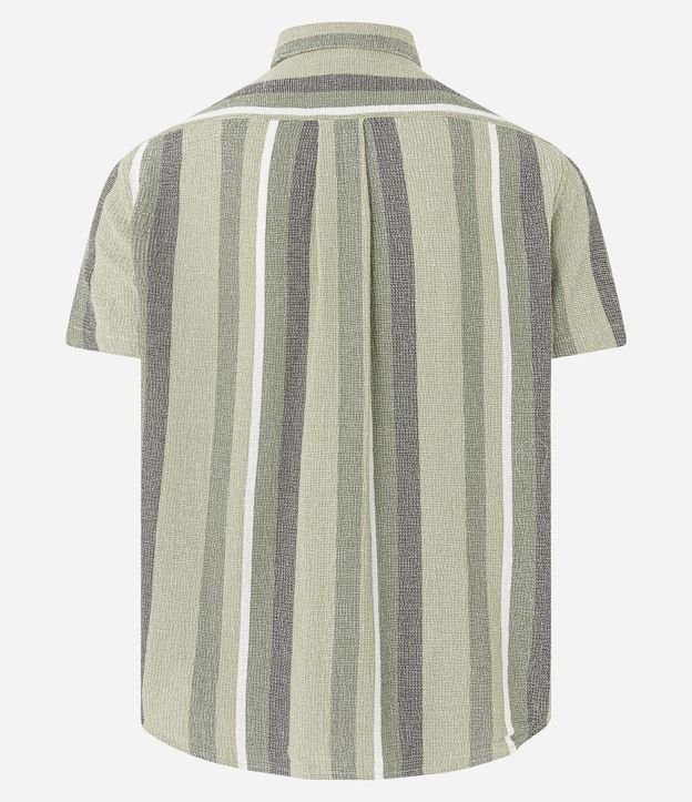 Camisa en Algodón Texturizada con Estampa Rayas 3