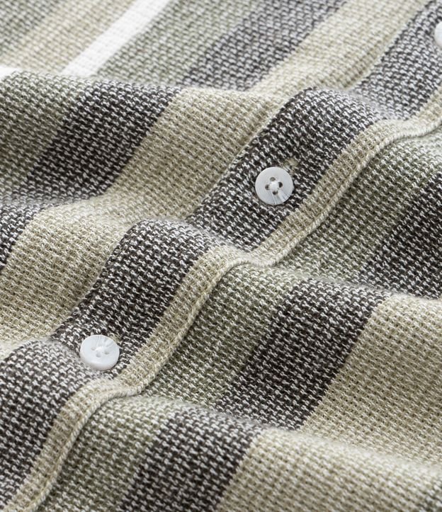Camisa en Algodón Texturizada con Estampa Rayas 4