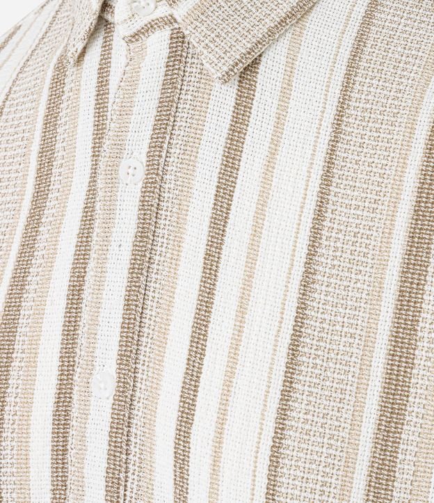 Camisa en Algodón con Textura y Rayas 7