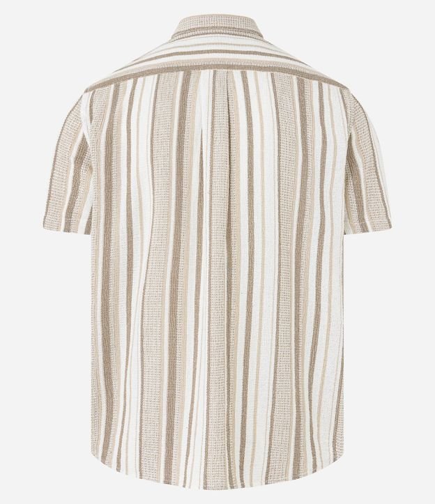 Camisa en Algodón con Textura y Rayas 8