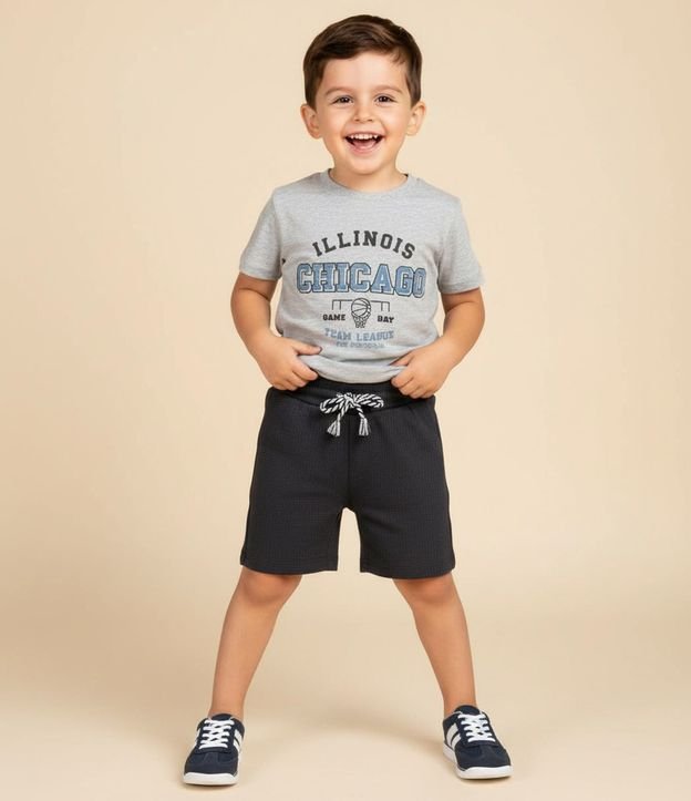 Bermuda Infantil con Textura Waffle - Talle 1 a 6 años