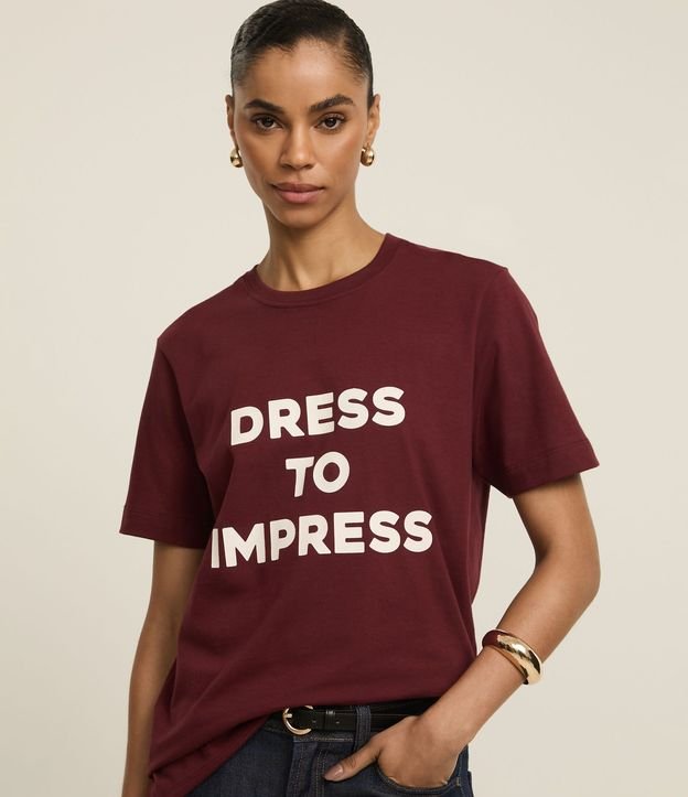 Remera en Algodón con Lettering Dress to Impress