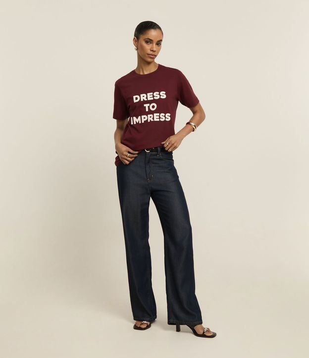 Remera en Algodón con Lettering Dress to Impress 2